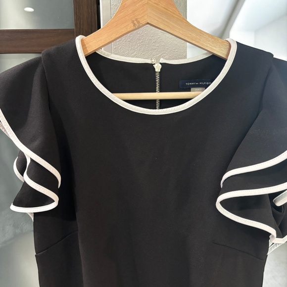 Tommy Hilfiger Flutter-Sleeve Mini Dress - Black 6 - Picture 4 of 7